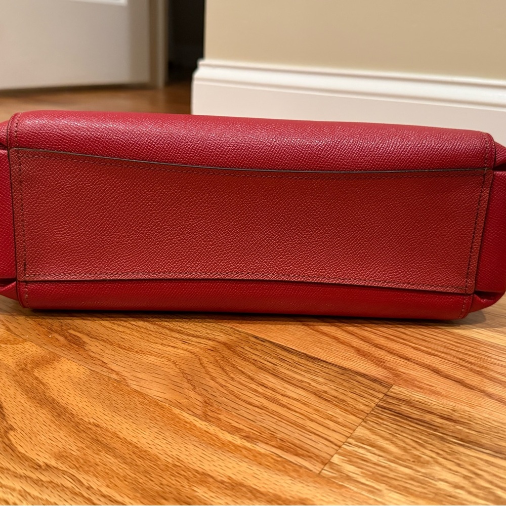 Coach Brooke Carryall Crossbody Leather Red Purse Shoulder Bag G1857-F25397 - Picture 10 of 16